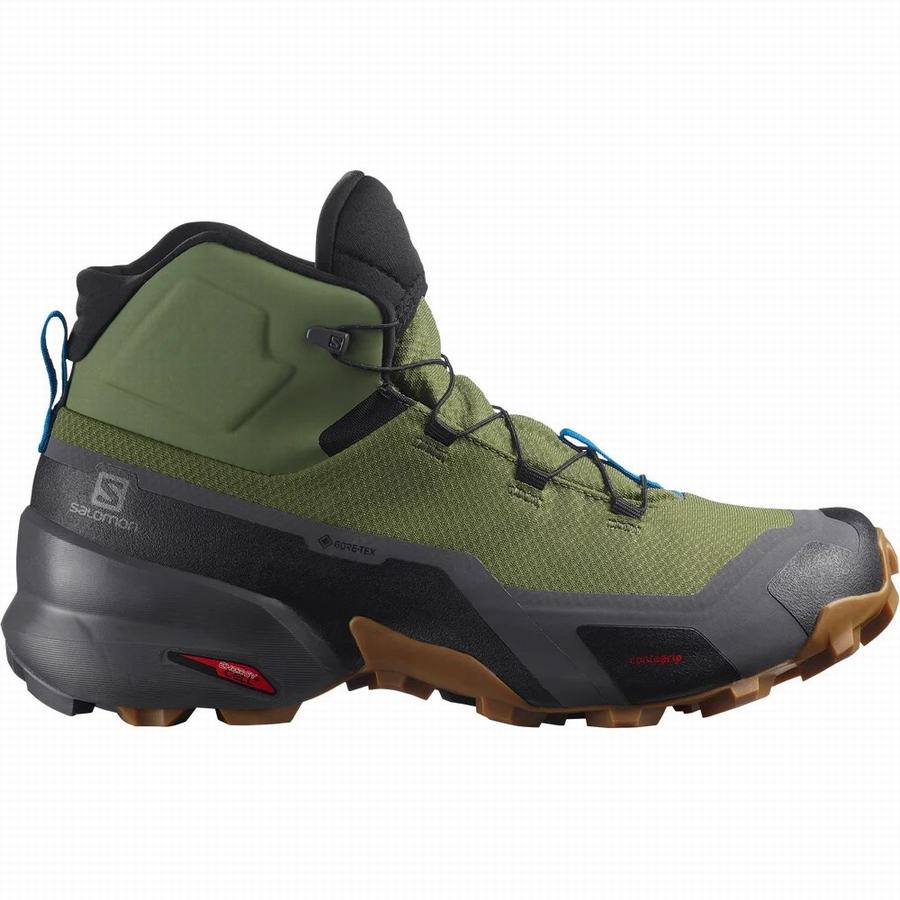 Salomon Cross Hike Mid Gore-tex Miesten Vaelluskengät Oliivinvihreä [RKY9237MG]